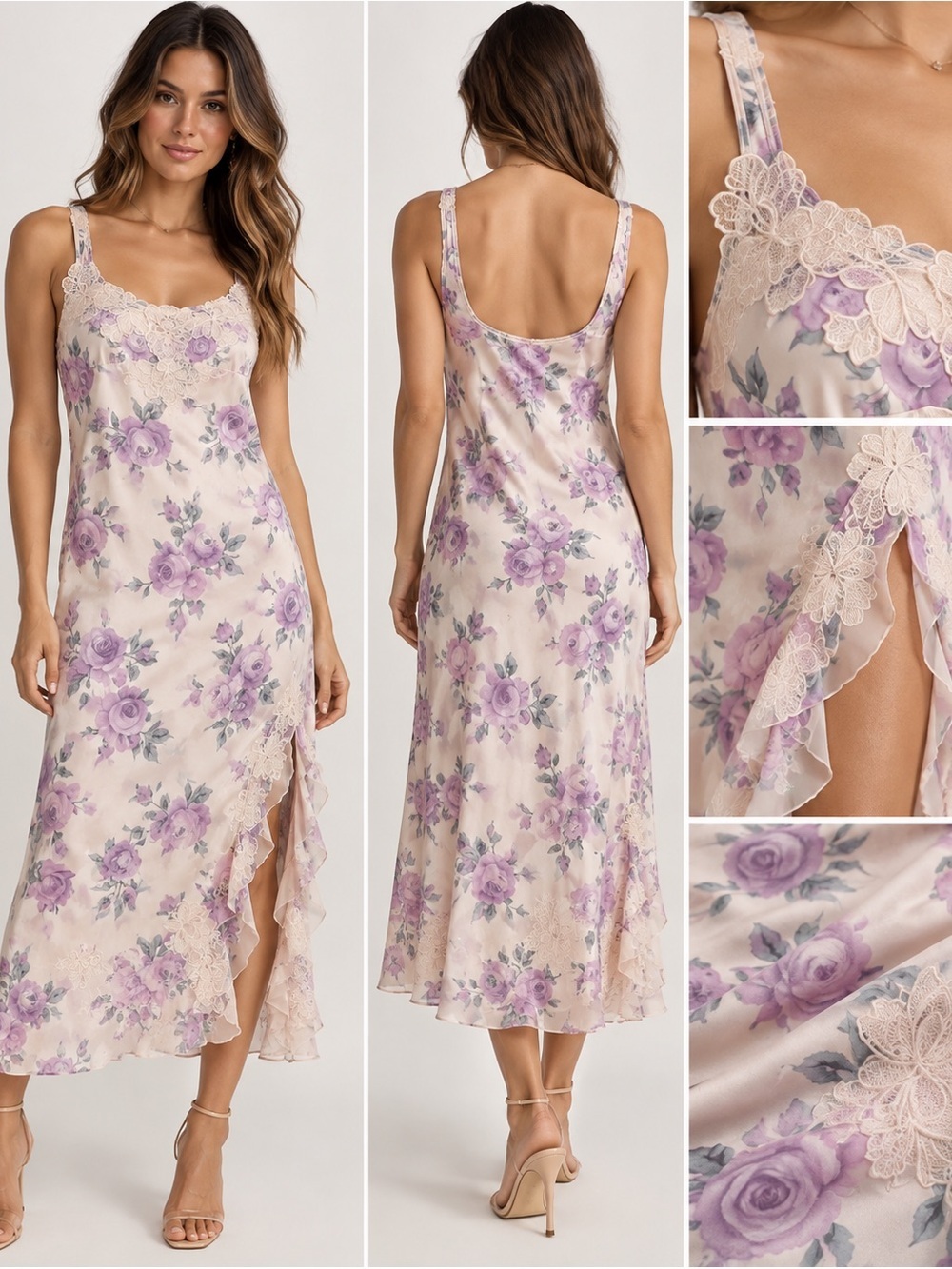 LoveShackFancy Astril Dress in Mauve Rose
